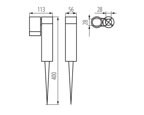 Грунтовый светильник Kanlux USTI SP 1X7 GR 36561