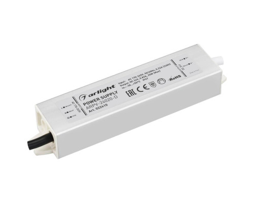 Блок питания Arlight ARPV-24020-D 24V 20W IP67 0,83A 022410 Блок питания Arlight ARPV-24020-D 24V 20W IP67 0,83A 022410