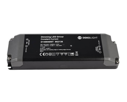 Драйвер Deko-Light D140040NT 14-28V 40W IP20 1,4A 862138 Драйвер Deko-Light D140040NT 14-28V 40W IP20 1,4A 862138