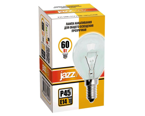 Лампа накаливания Jazzway E14 60W 2700K прозрачная 3320270 Лампа накаливания Jazzway E14 60W 2700K прозрачная 3320270