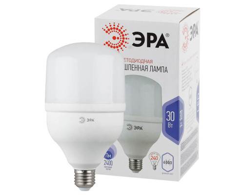 Лампа светодиодная ЭРА E27 30W 6500K матовая LED POWER T100-30W-6500-E27 Б0027004 Лампа светодиодная ЭРА E27 30W 6500K матовая LED POWER T100-30W-6500-E27 Б0027004