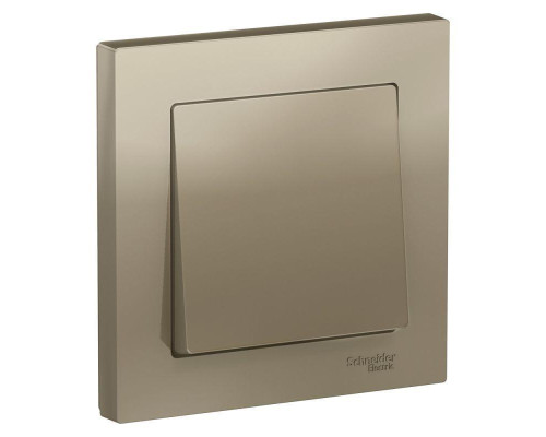Выключатель одноклавишный Systeme Electric AtlasDesign 10A 250V шампань ATN000512 Выключатель одноклавишный Systeme Electric AtlasDesign 10A 250V шампань ATN000512