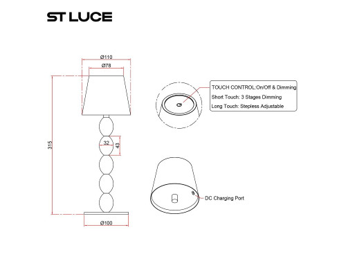 Настольная лампа ST Luce Ease SL1011.514.01 Настольная лампа ST Luce Ease SL1011.514.01