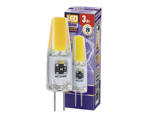 Лампа светодиодная Jazzway G4 3W 5500K прозрачная 2857477 Лампа светодиодная Jazzway G4 3W 5500K прозрачная 2857477