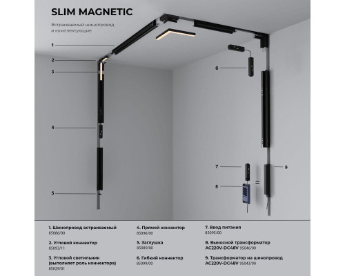Трековый светодиодный светильник Elektrostandard Slim Magnetic 85013/01 a067380 Трековый светодиодный светильник Elektrostandard Slim Magnetic 85013/01 a067380
