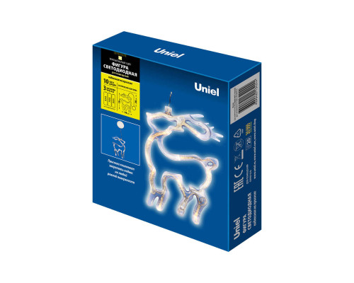 Подвесной светодиодный светильник «Олень» Uniel ULD-H1419-010/STA/3AAA Warm White IP20 Deer UL-00007252