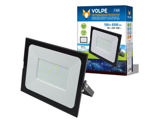 Прожектор светодиодный Volpe ULF-Q513 100W/6500K IP65 220-240В Black UL-00004344 Прожектор светодиодный Volpe ULF-Q513 100W/6500K IP65 220-240В Black UL-00004344