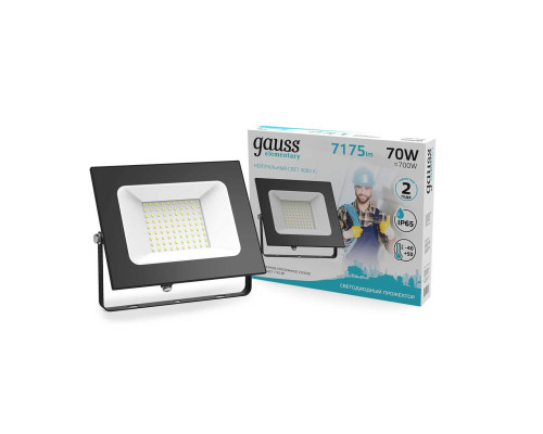 Прожектор светодиодный Gauss Elementary 70W 4000К 613100270 Прожектор светодиодный Gauss Elementary 70W 4000К 613100270