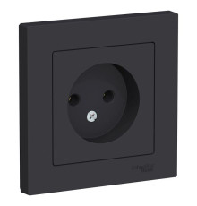 Розетка 2К Systeme Electric AtlasDesign 16A 250V карбон ATN001040