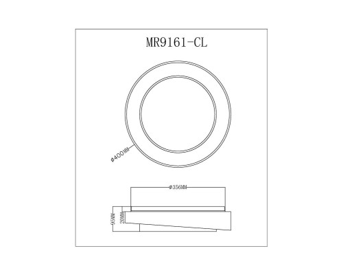 Потолочный светодиодный светильник MyFar Ceiling Rhea MR9161-CL Потолочный светодиодный светильник MyFar Ceiling Rhea MR9161-CL