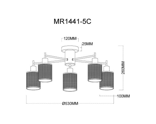 Потолочная люстра MyFar Solo MR1441-5C