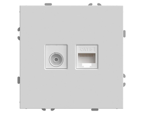 Розетка телевизионная TV + компьютерная RJ-45 Stekker Эмили белый фарфор RST00-5106-01 49872 Розетка телевизионная TV + компьютерная RJ-45 Stekker Эмили белый фарфор RST00-5106-01 49872