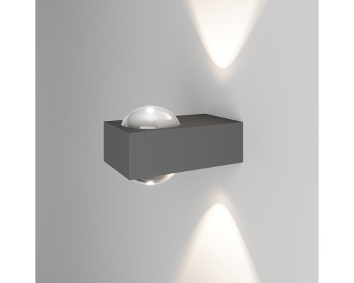 Уличный настенный светильник со светодиодами Elektrostandard Lenses a070452