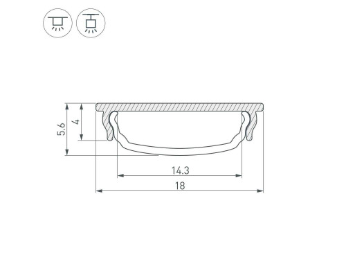 Профиль Arlight ARH-Bent-W18-2000 Anod Black 039588