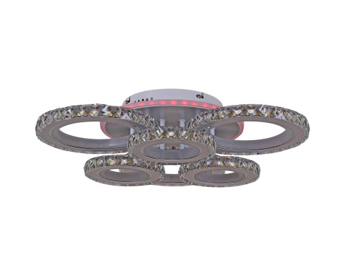 Потолочная светодиодная люстра Reluce 03900-0.3-3+3B WH+CR (RGB) Потолочная светодиодная люстра Reluce 03900-0.3-3+3B WH+CR (RGB)