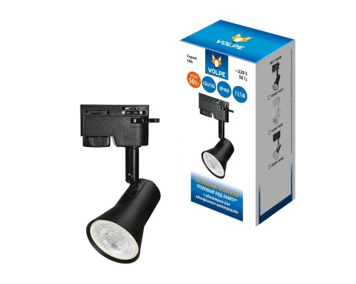 Трековый светильник Volpe UBL-Q323 GU10 BLACK UL-00009603 Трековый светильник Volpe UBL-Q323 GU10 BLACK UL-00009603