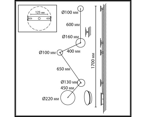 Настенный светильник Odeon Light HIGHTECH 7115/30WL