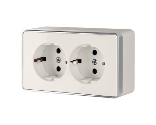 Розетка двойная с заземлением Werkel Gallant слоновая кость W5072103 4690389164668