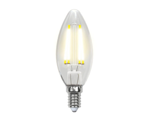 Лампа светодиодная филаментная Uniel E14 6W 4000K прозрачная LED-C35-6W/NW/E14/CL PLS02WH UL-00001373