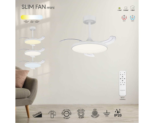 Люстра-вентилятор Mantra SLIM FAN mini 9008