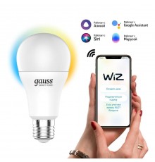 Лампа светодиодная диммируемая Gauss Smart Home E27 10W 2700-6500K матовая 1080112