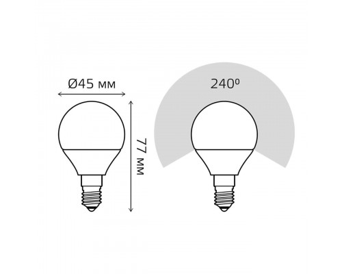 Лампа светодиодная Gauss E14 8W 3000K матовая 53118 Лампа светодиодная Gauss E14 8W 3000K матовая 53118