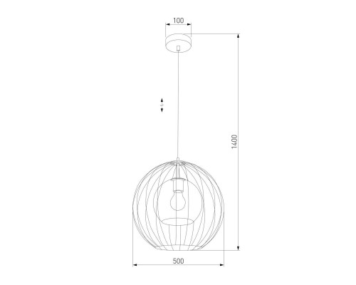 Подвесной светильник TK Lighting 2552 Universo Black