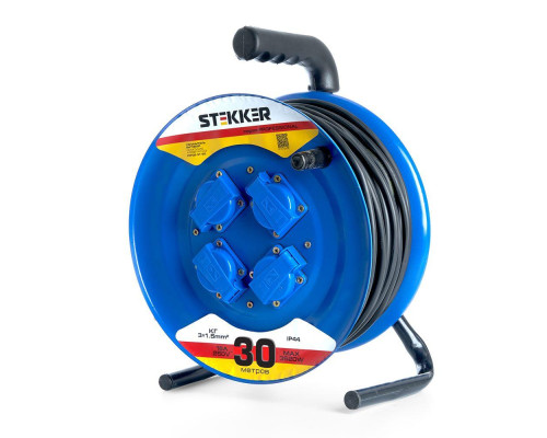 Удлинитель Stekker Professional 4гн 30м с/з PRF02-31-30 39786 Удлинитель Stekker Professional 4гн 30м с/з PRF02-31-30 39786