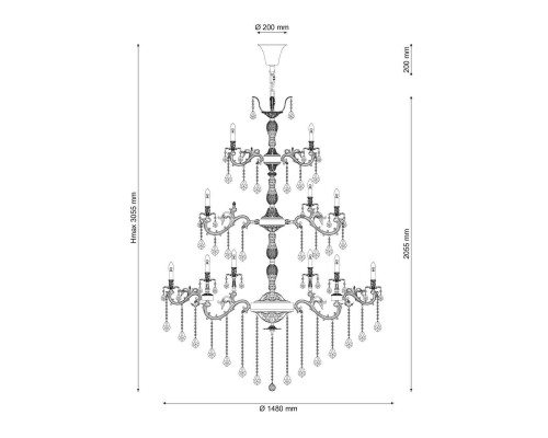 Каскадная люстра Lucia Tucci Barletta 122.60 Cream White Каскадная люстра Lucia Tucci Barletta 122.60 Cream White