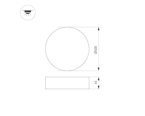 Потолочный светодиодный светильник Arlight SP-Rondo-R400-40W Warm3000 034815 Потолочный светодиодный светильник Arlight SP-Rondo-R400-40W Warm3000 034815