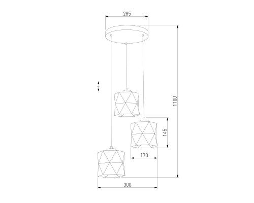 Подвесная люстра TK Lighting 1045 Siro Black Gold Подвесная люстра TK Lighting 1045 Siro Black Gold