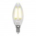 Лампа светодиодная филаментная Uniel E14 7,5W 3000K прозрачная LED-C35-7,5W/WW/E14/CL GLA01TR UL-00003245