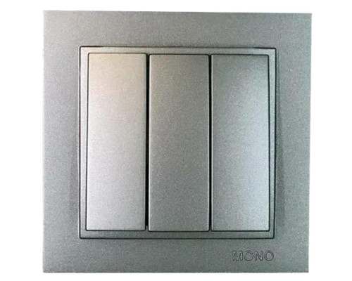 Выключатель треклавишный Mono Electric Despina IP20 10A 250V антрацит 102-242422-114 Выключатель треклавишный Mono Electric Despina IP20 10A 250V антрацит 102-242422-114