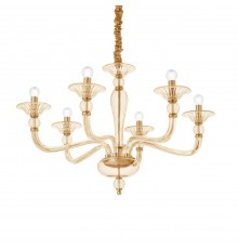 Подвесная люстра Ideal Lux Danieli SP6 Ambra 159942