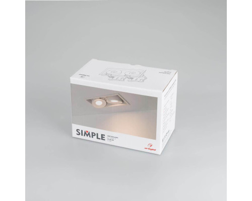 Встраиваемый светодиодный светильник Arlight CL-Simple-S148x80-2x9W Warm3000 026876