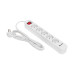 Удлинитель STANDARD 5 гнезд, 3м, 3х1,0мм?, с/з, с выключателем, 2 USB, белый REXANT 13-4035