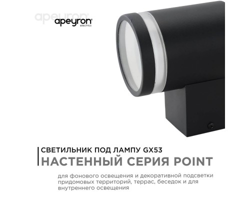 Уличный настенный светильник Apeyron Point 11-128