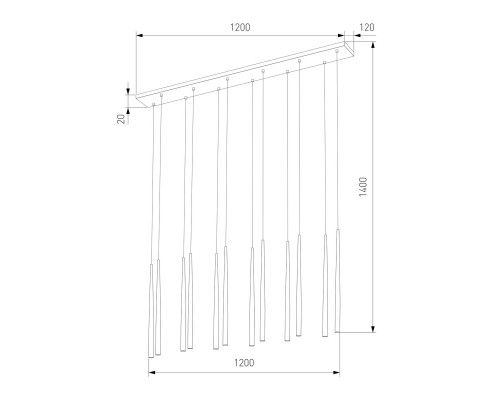 Подвесная люстра TK Lighting 10119 Piano