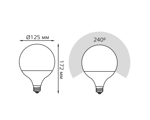 Лампа светодиодная Gauss E27 22W 3000K матовая 105102122