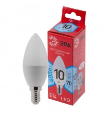 Лампа светодиодная ЭРА E14 10W 4000K матовая LED B35-10W-840-E14 R Б0049642