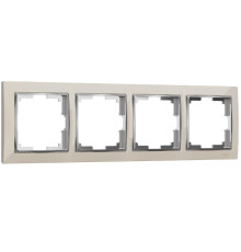 Рамка на 4 поста Werkel Snabb W0041903 слоновая кость/хром 4690389160912