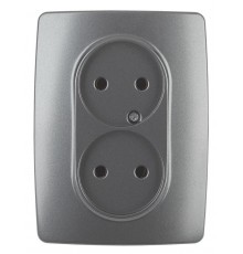 Розетка ЭРА 12 2x2P 16A 250V 12-2107-12 Б0031244