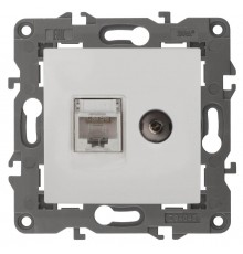 Розетка комбинированная RJ45+TV ЭРА Elegance 14-3110-01 Б0034314