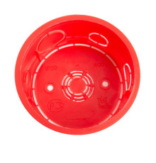 Коробка монтажная для сплошных стен, с крышкой, D80*40мм STEKKER EBX30-01-1-20-80, красный