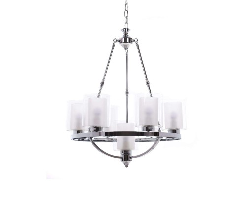 Подвесная люстра Lumina Deco Santini LDP 1220-7 CHR+WT Подвесная люстра Lumina Deco Santini LDP 1220-7 CHR+WT