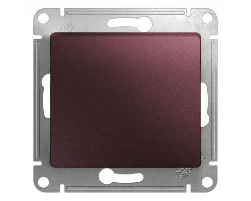 Переключатель одноклавишный проходной Systeme Electric Glossa 10A 250V баклажановый GSL001161 Переключатель одноклавишный проходной Systeme Electric Glossa 10A 250V баклажановый GSL001161