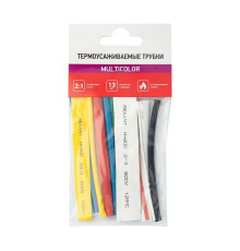 Набор термоусаживаемых трубок ТУТ нг №3 MULTICOLOR 2:1, упаковка 13 шт. по 10 см REXANT 29-0103