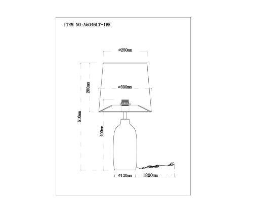 Настольная лампа Arte Lamp Rukbat A5046LT-1BK Настольная лампа Arte Lamp Rukbat A5046LT-1BK
