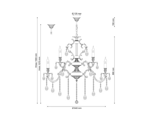 Подвесная люстра Lucia Tucci Barletta 1730.15 Cream White Подвесная люстра Lucia Tucci Barletta 1730.15 Cream White