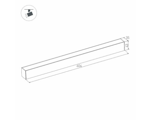 Трековый светодиодный светильник для магнитного шинопровода Arlight Mag-Flat-45-L605-18W Day4000 026955 Трековый светодиодный светильник для магнитного шинопровода Arlight Mag-Flat-45-L605-18W Day4000 026955